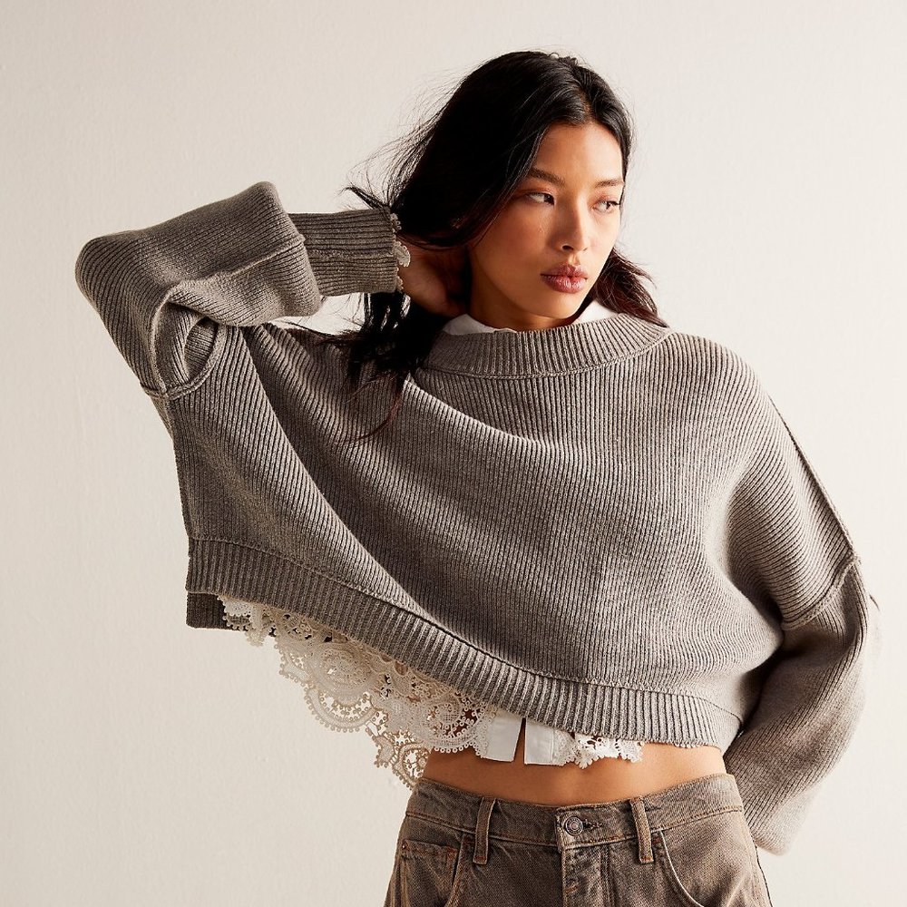 Free People Cropped Sweater